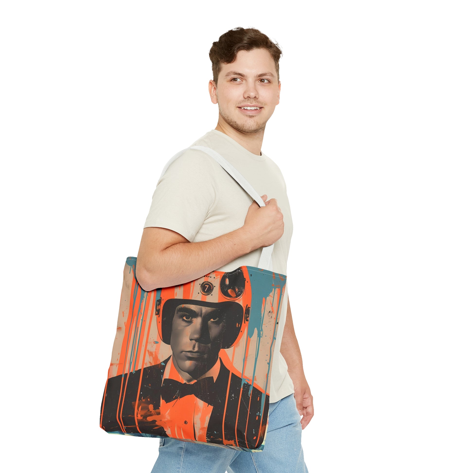 space art James Bond tote bag