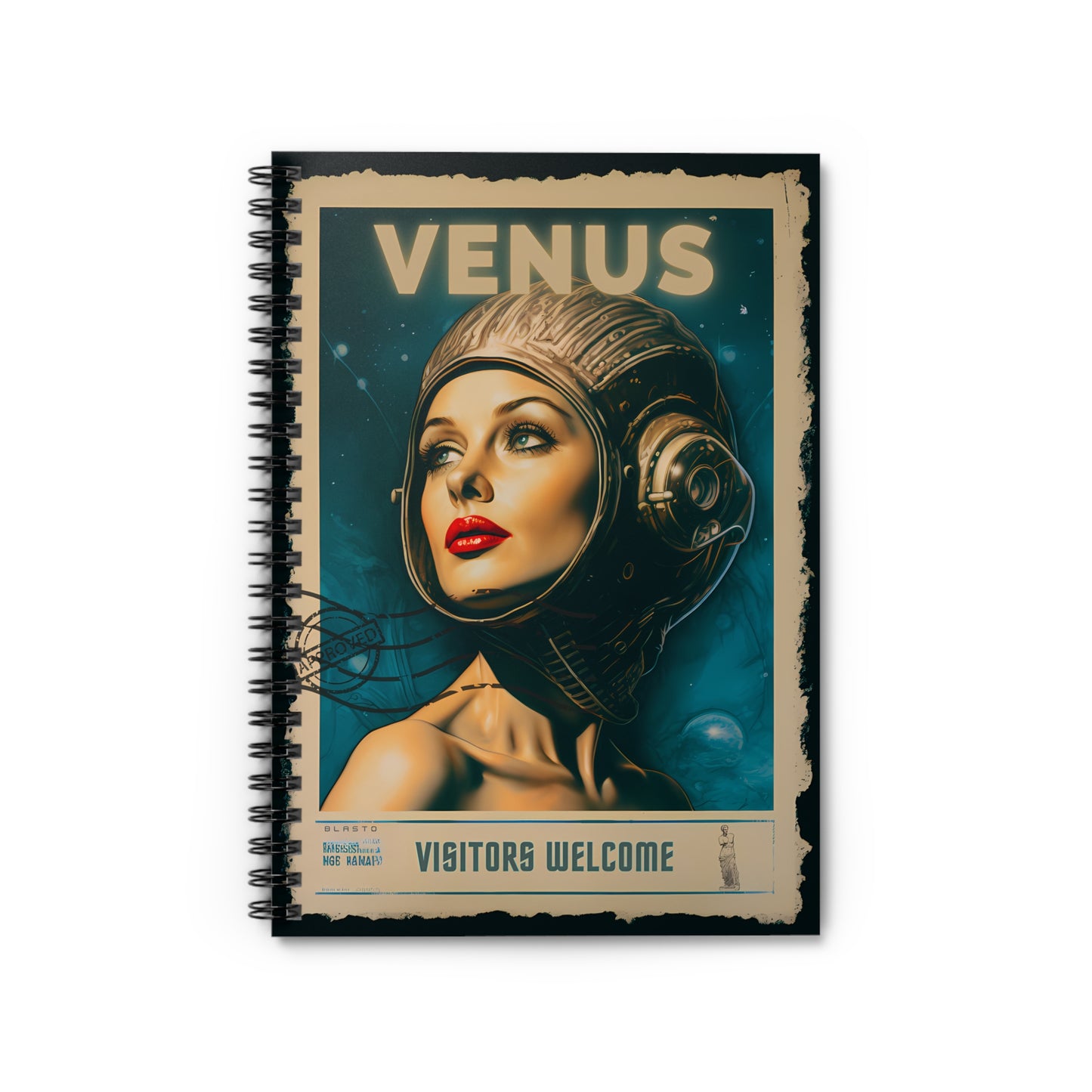 Postage Stamp VENUS - Spiral Notebook