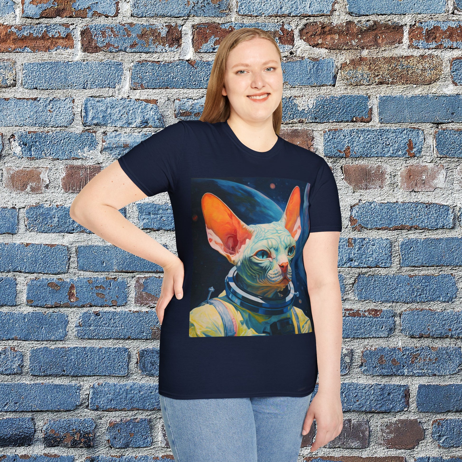 pet cadet space art t-shirt sphynx cat