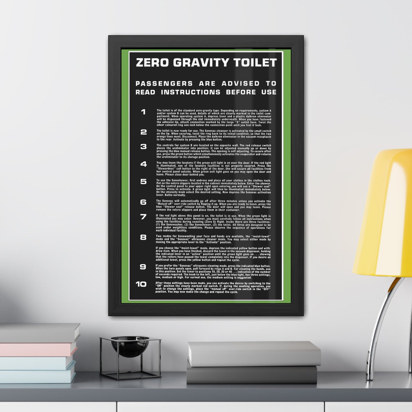 Zero Gravity Toilet - Black/Green