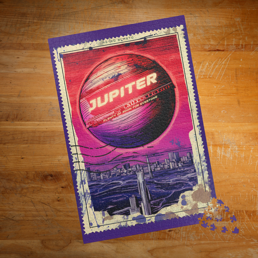 Postage Stamp Puzzle - Jupiter (1014, 520, or 252 pcs)