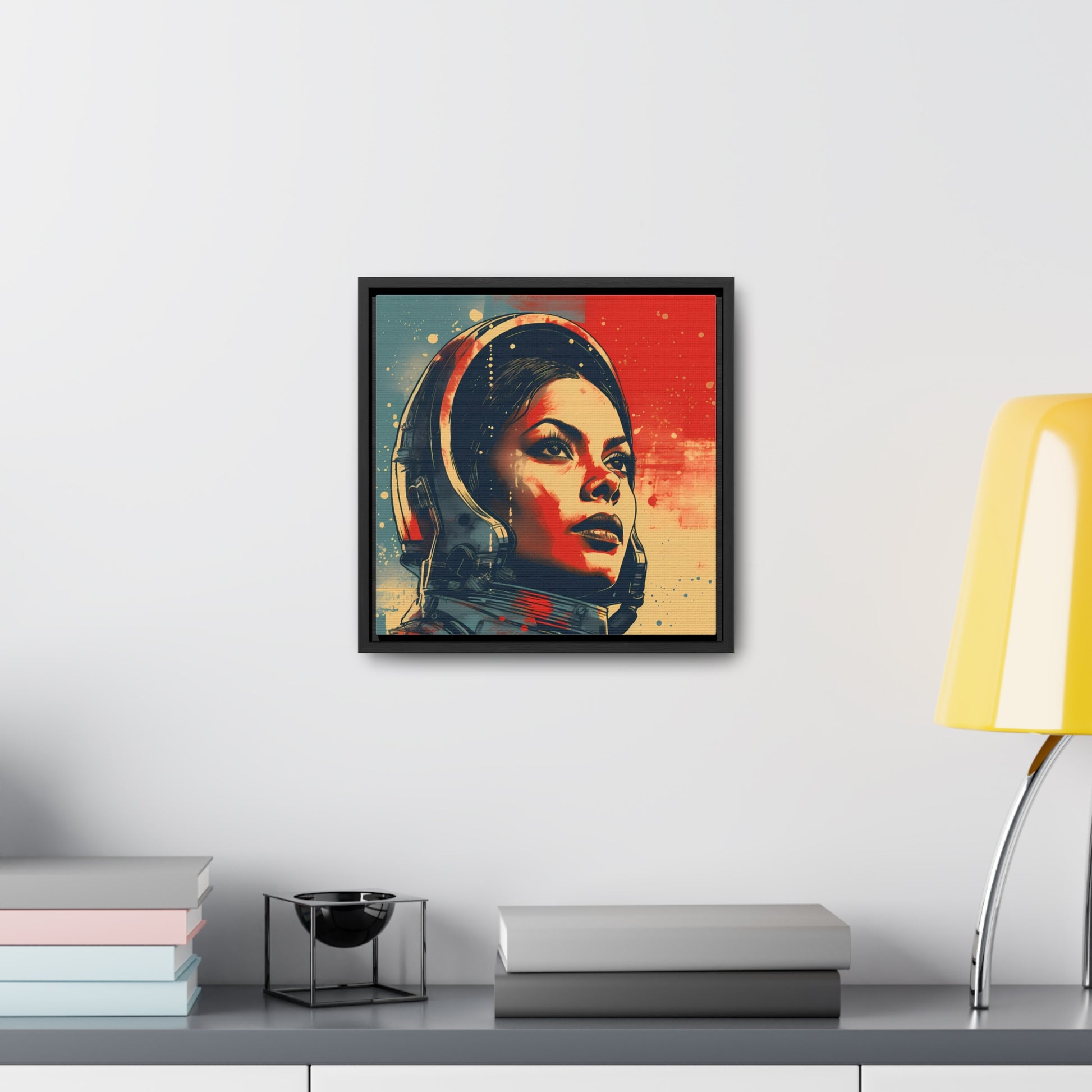 space art framed portrait print rosario dawson