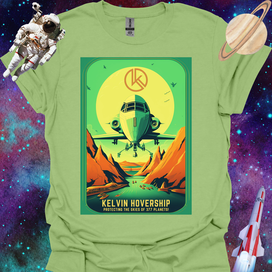 Kelvin Hovership - Space Art Transport T Shirt