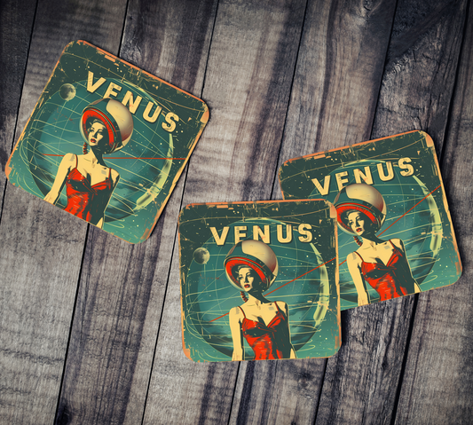 Cork Back Venus Coasters (Set of 4)