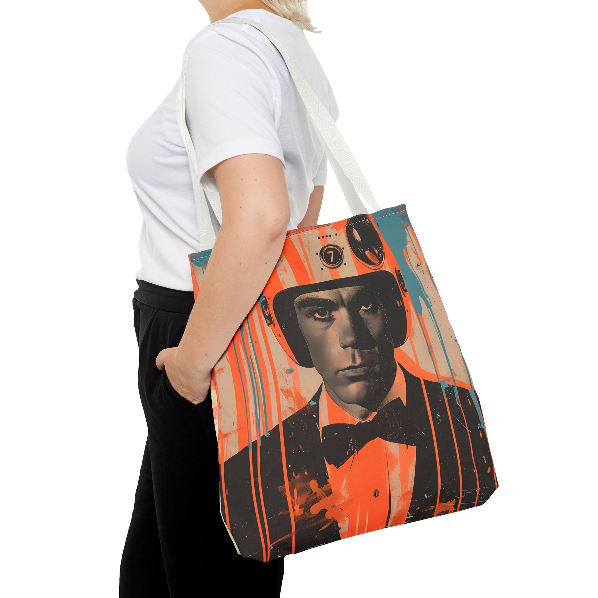 space art James Bond tote bag