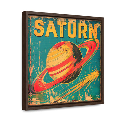 planet saturn space art framed portrait print
