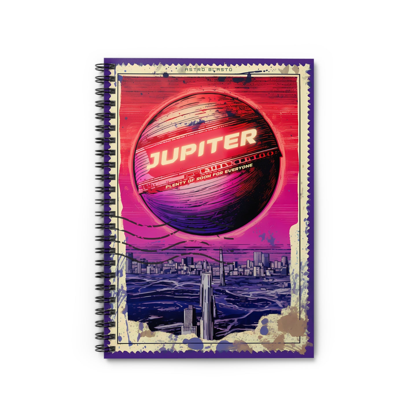 Postage Stamp JUPITER - Spiral Notebook