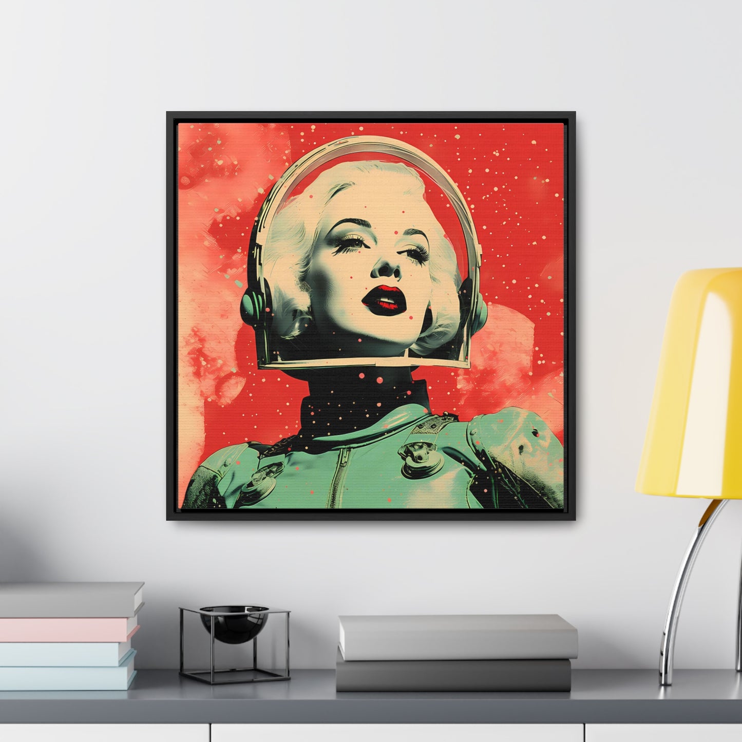 space art framed portrait print marilyn monroe