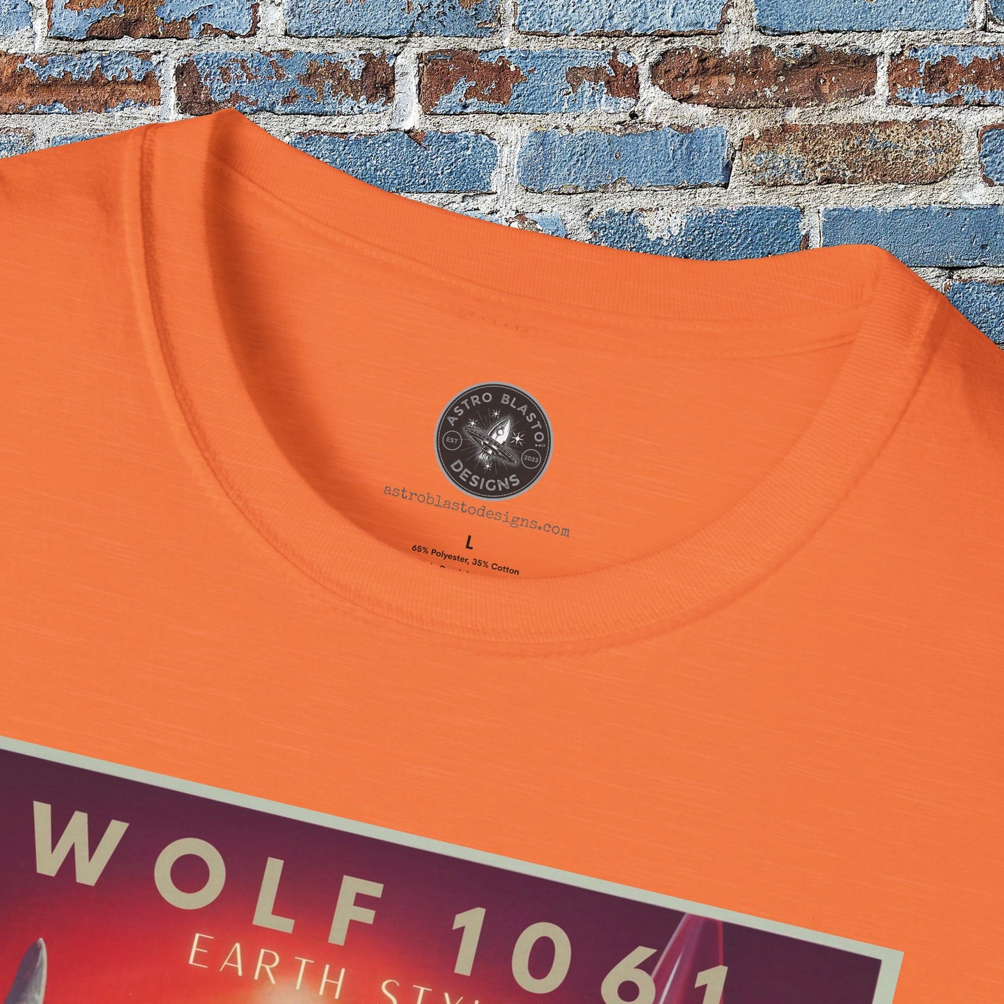 wolf 1061 space art transport t shirt