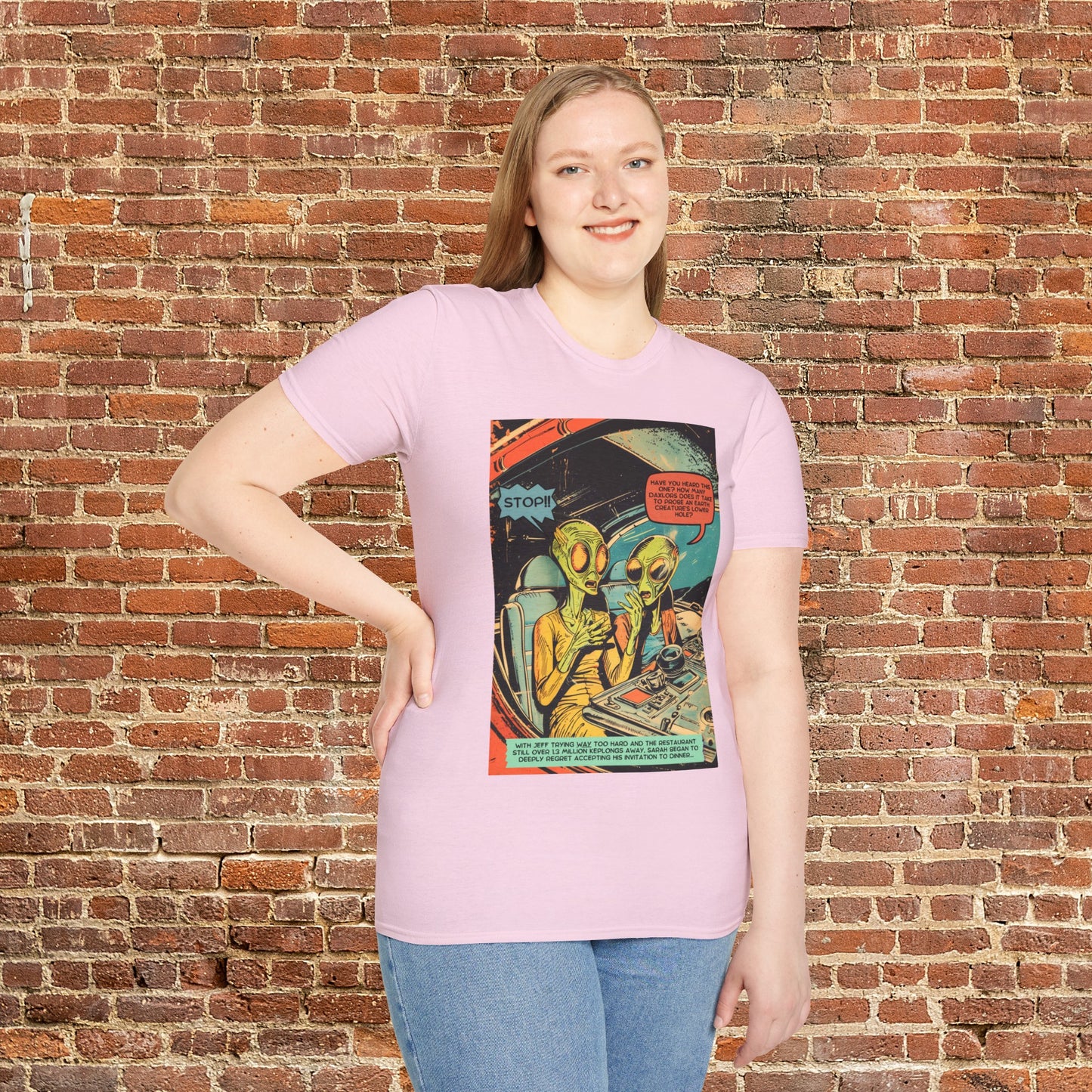 astro blasto comic space art t shirt