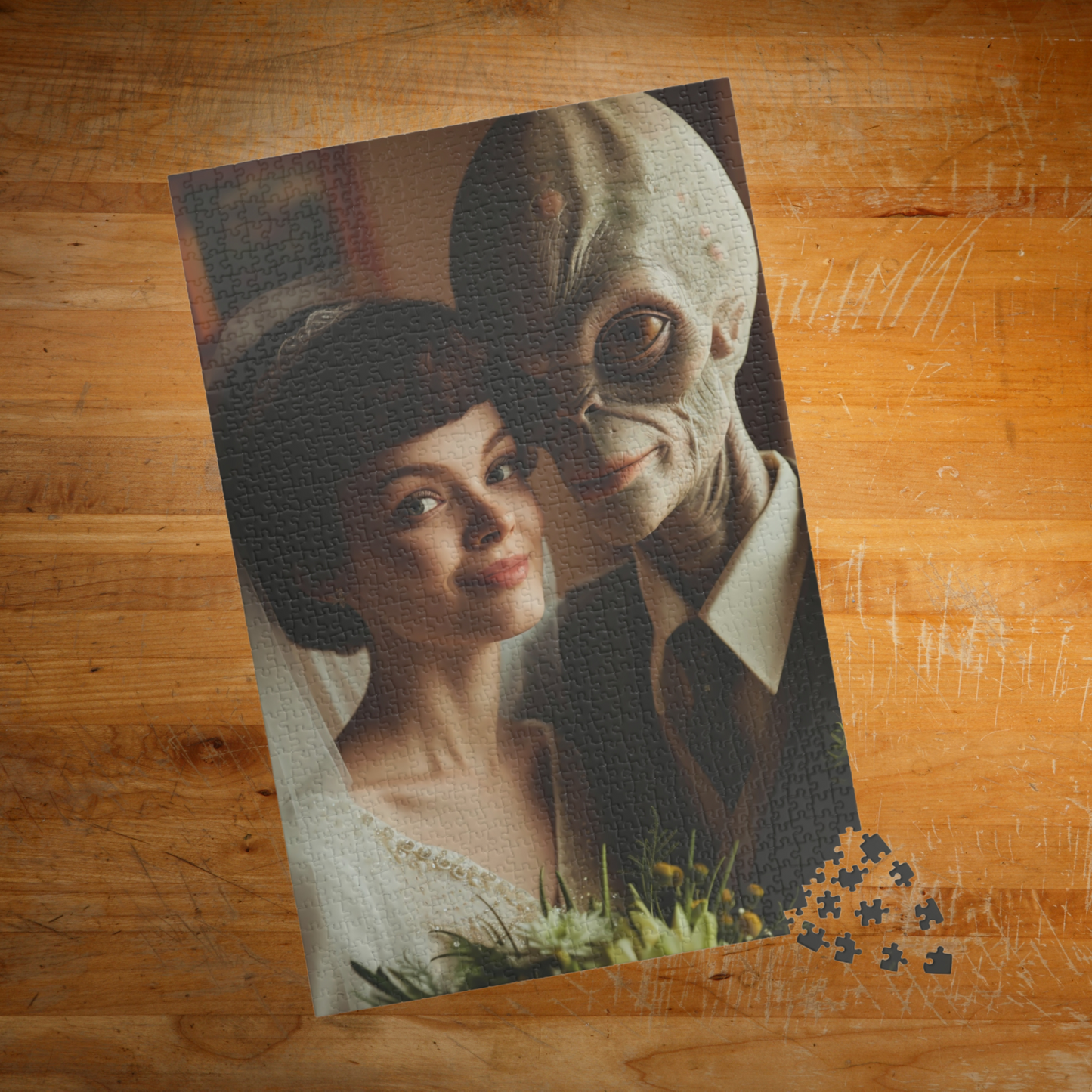 Alien Love Connections Puzzle - Couple #8 (1014, 520, or 252 pcs)