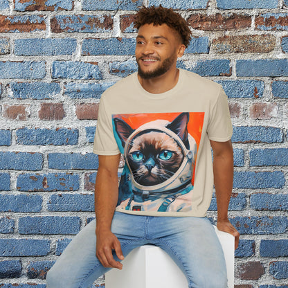 pet cadet space art t-shirt siamese cat