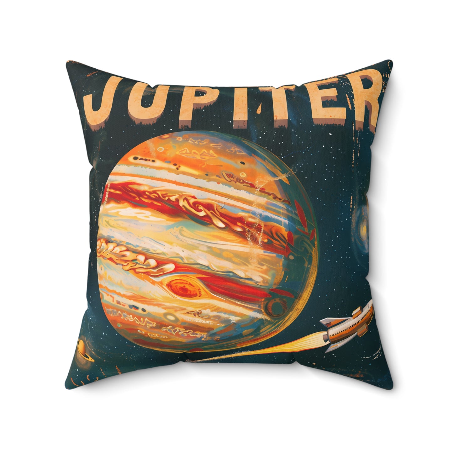 Planets Mars/Jupiter Faux Suede Pillow #8