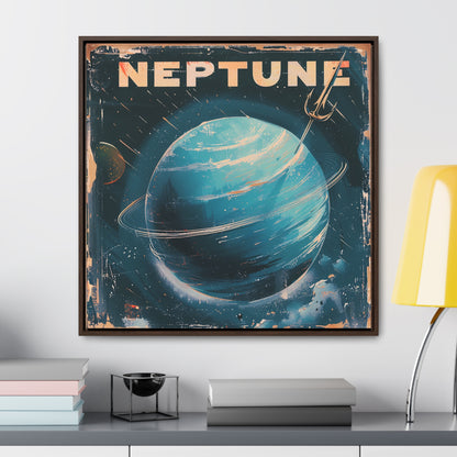 planet neptune space art framed portrait print