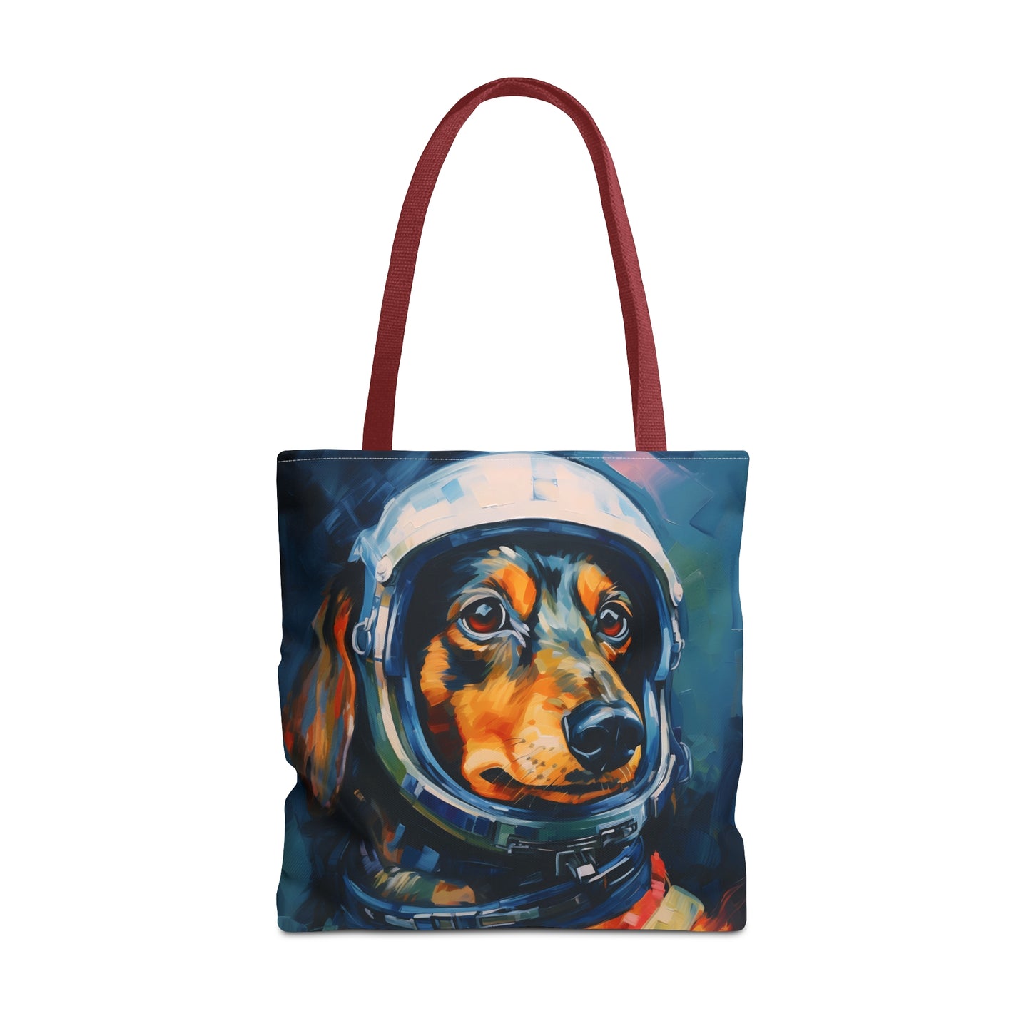 space art dachshund tote bag