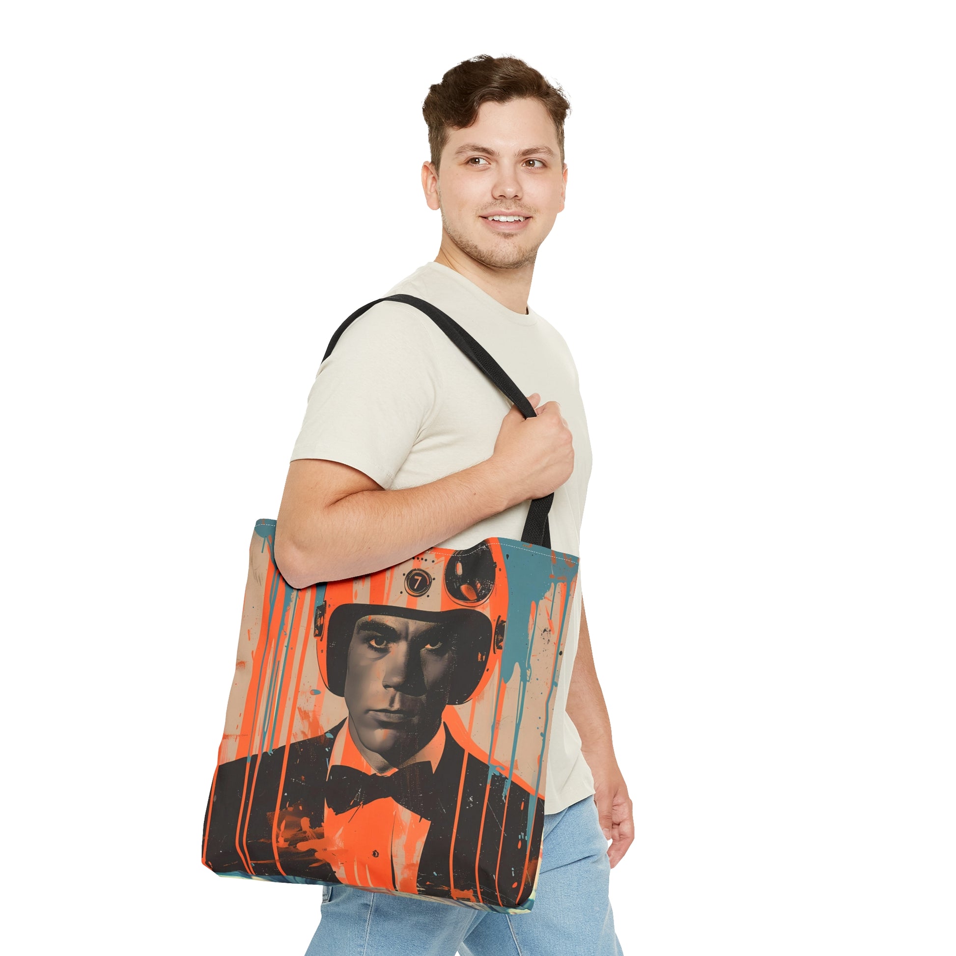 space art James Bond tote bag