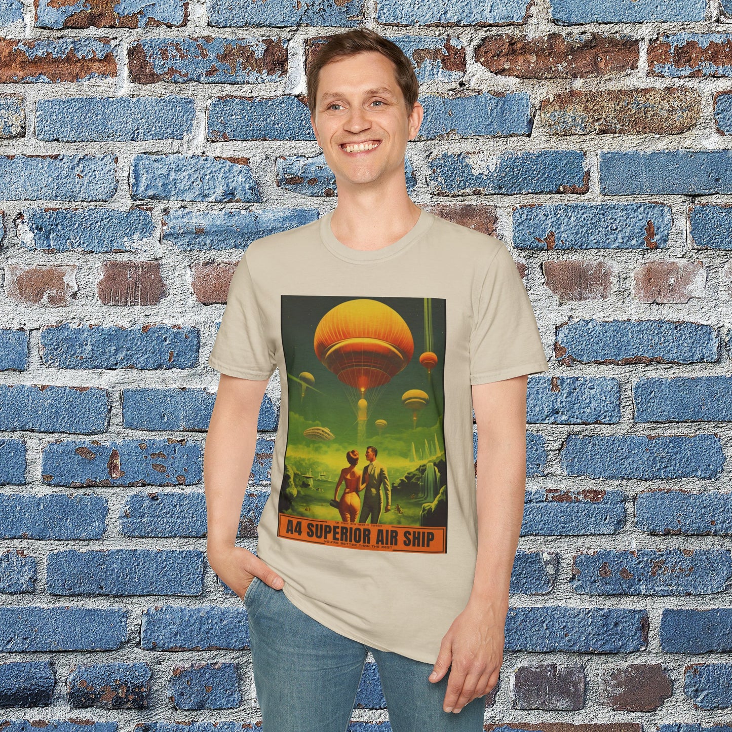 A4 superior airship space art transport t shirt