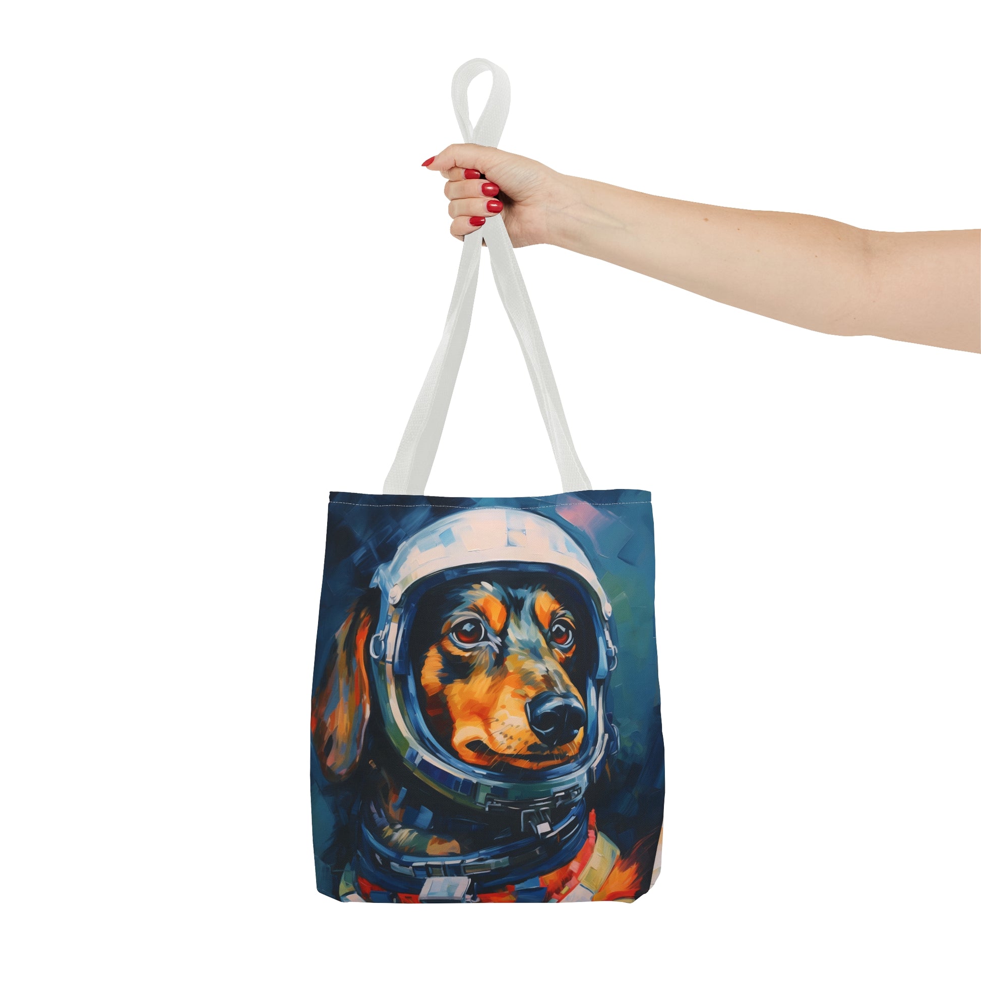 space art dachshund tote bag