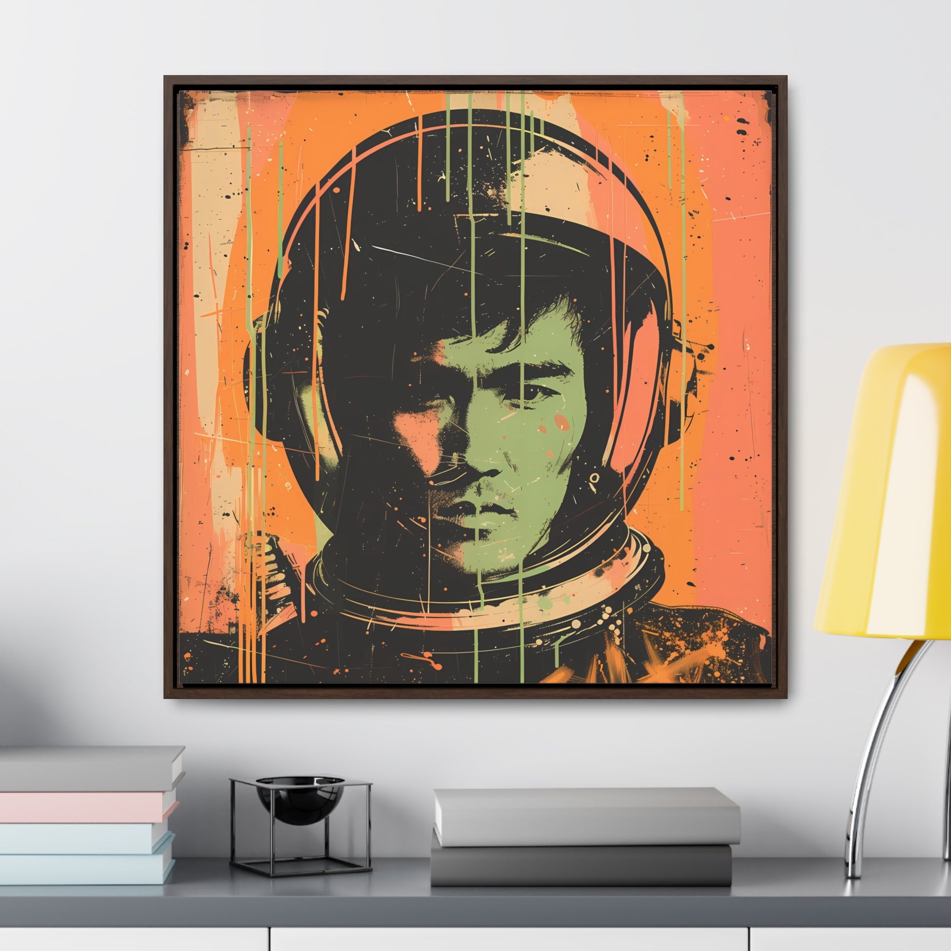 space art framed portrait print bruce lee