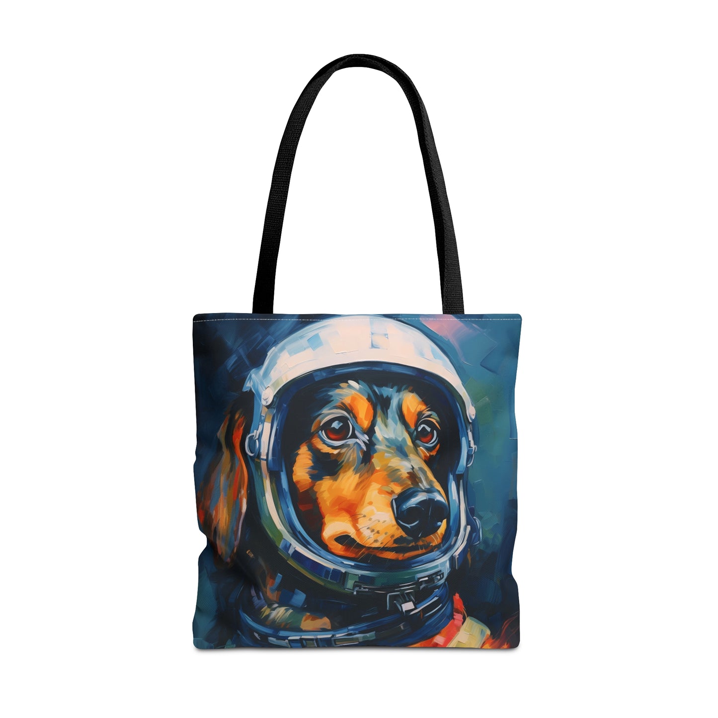 space art dachshund tote bag