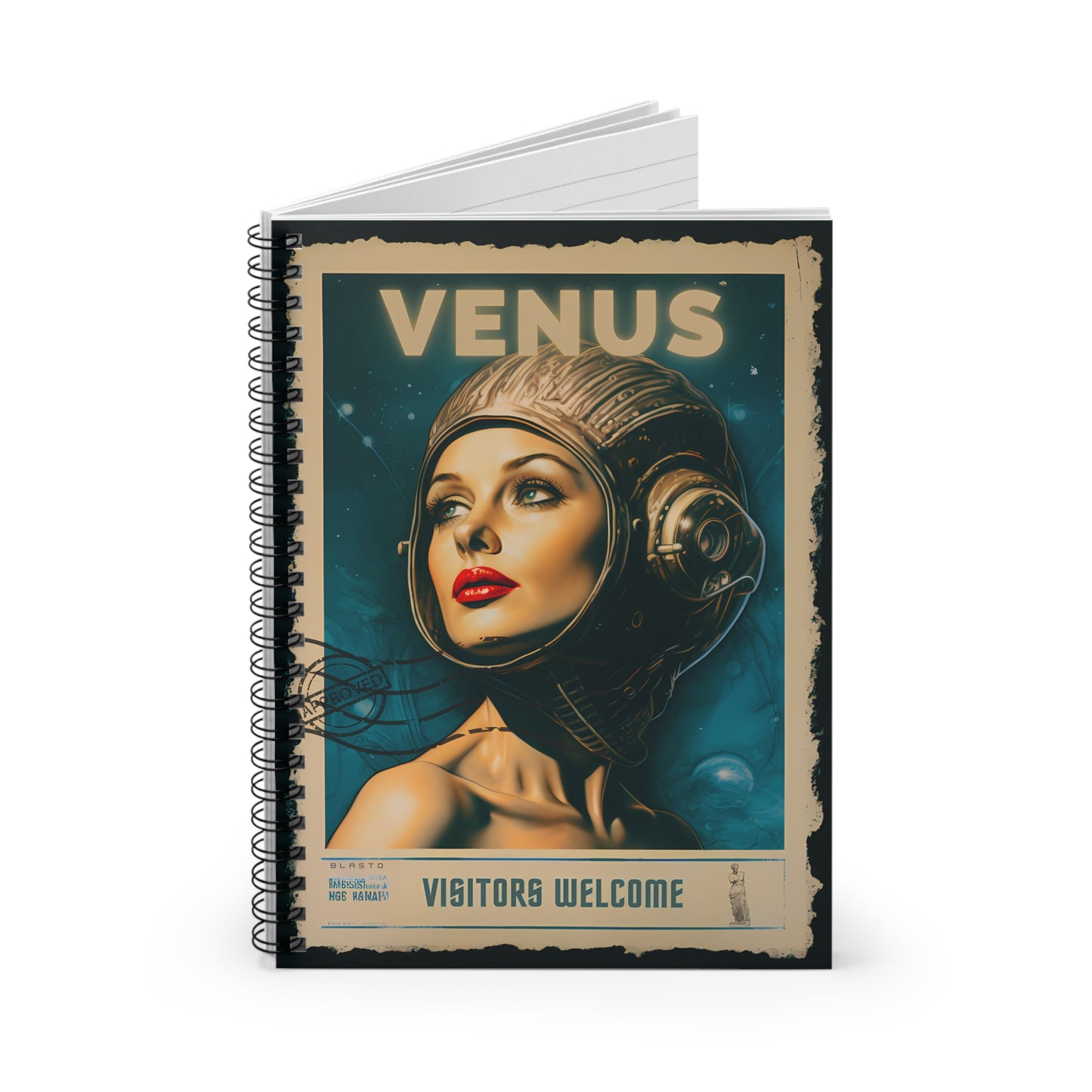 Postage Stamp VENUS - Spiral Notebook