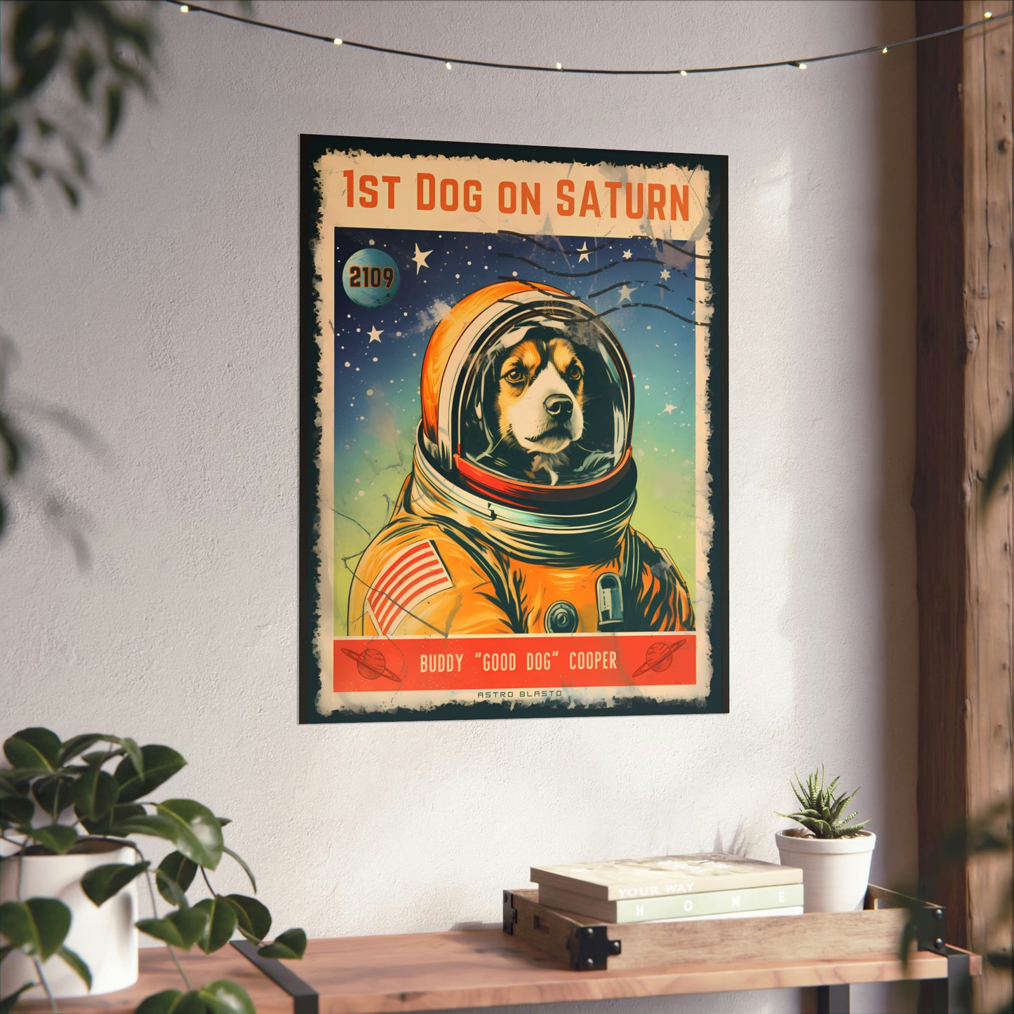 Postage Stamp Planet Poster - Saturn