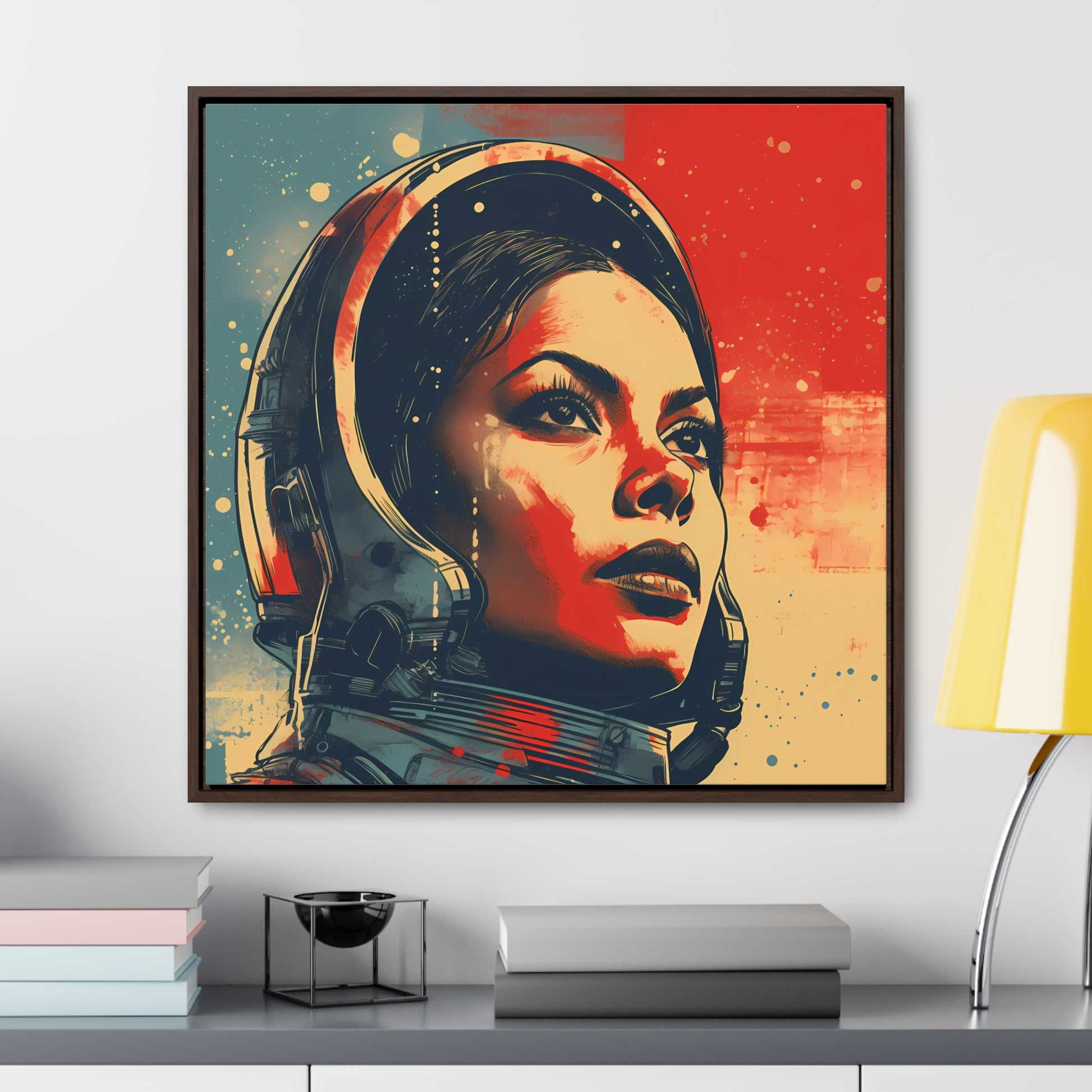 space art framed portrait print rosario dawson