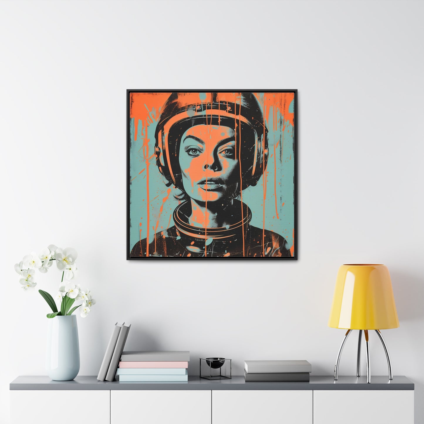 space art framed portrait print margo robbie