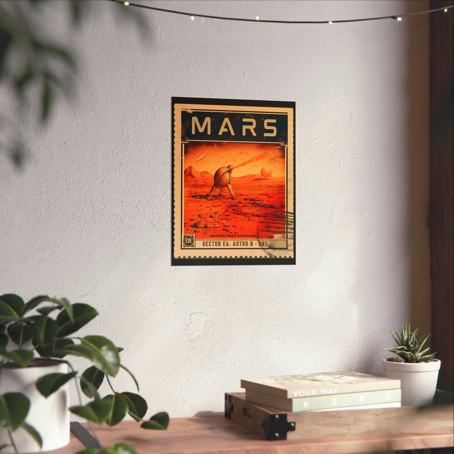 Postage Stamp Planet Poster - Mars