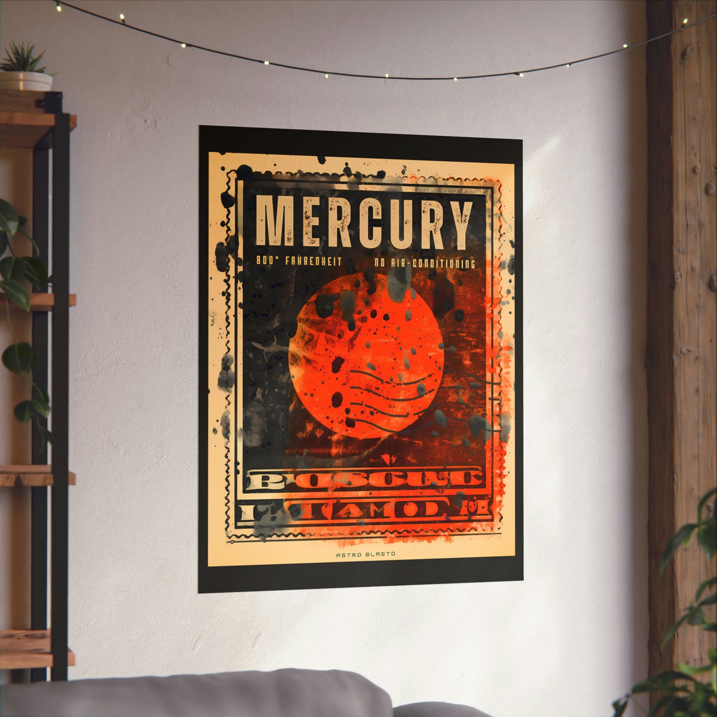 Postage Stamp Planet Poster - Mercury