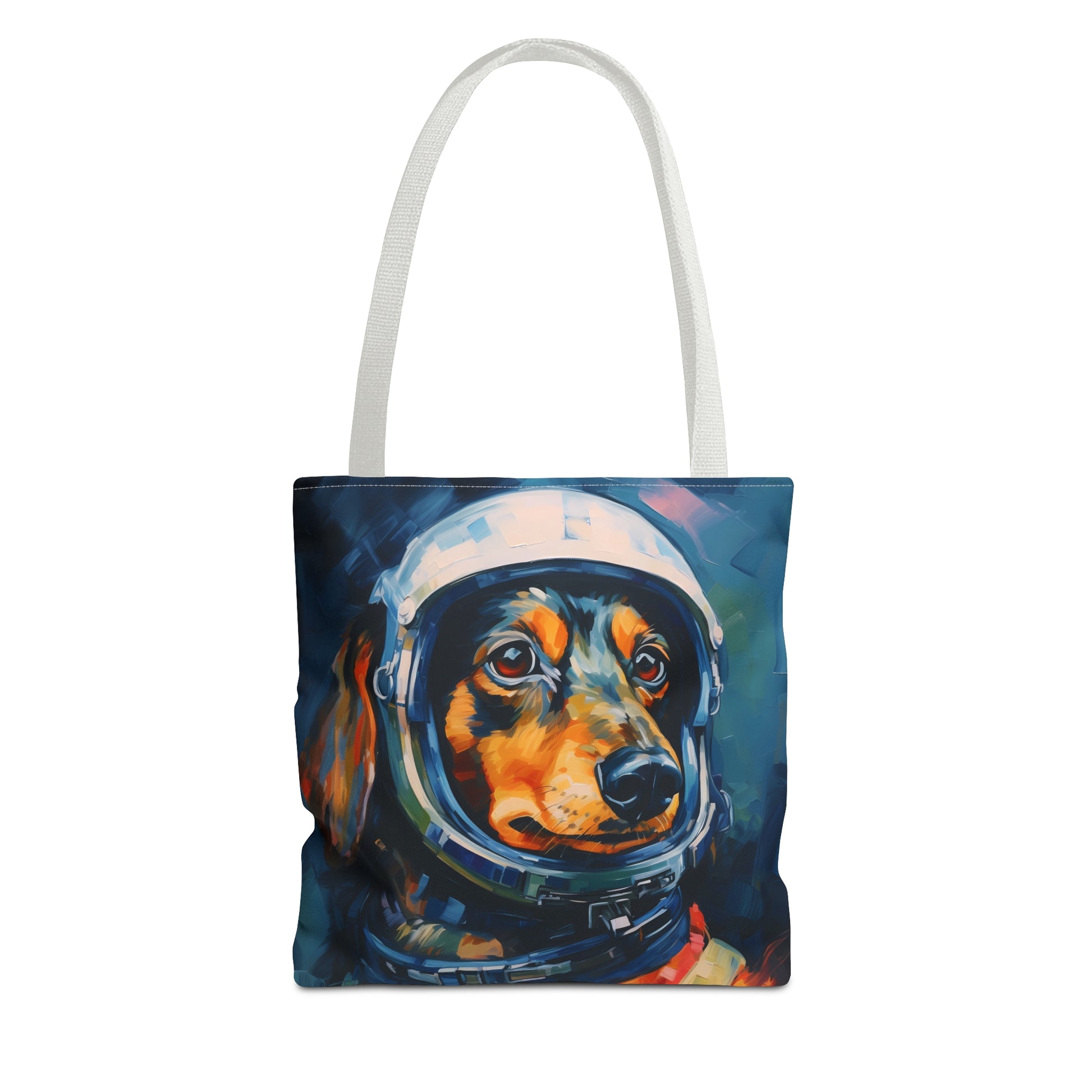 space art dachshund tote bag