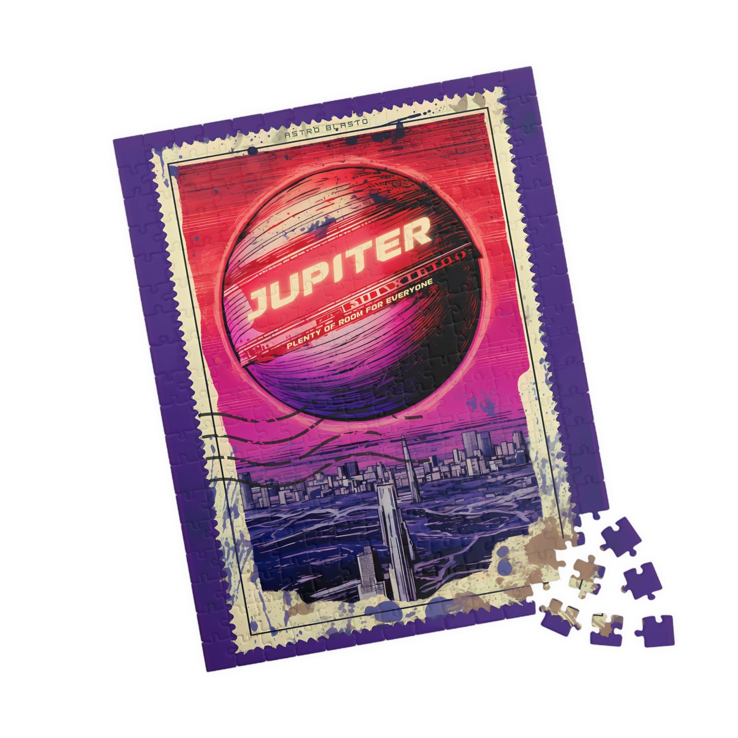 Postage Stamp Puzzle - Jupiter (1014, 520, or 252 pcs)