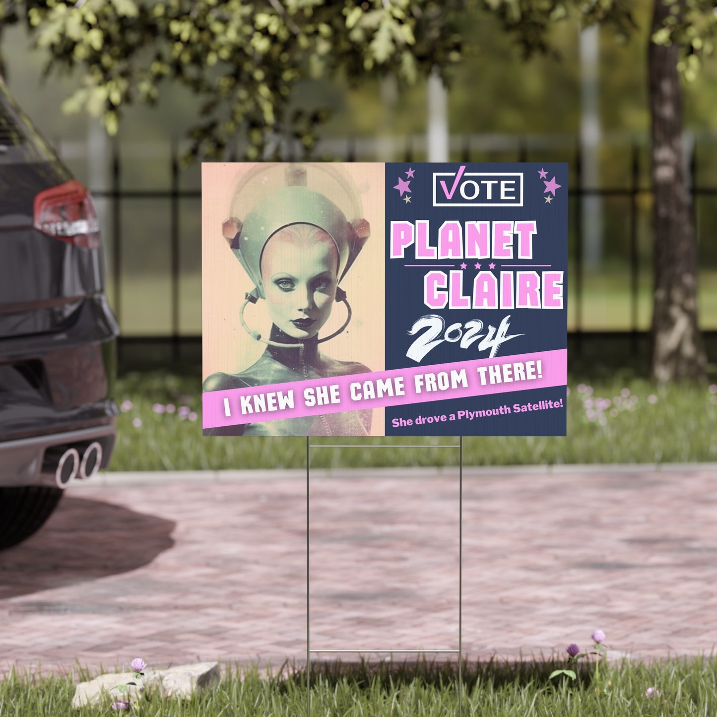 VOTE Planet Claire - Yard Sign!