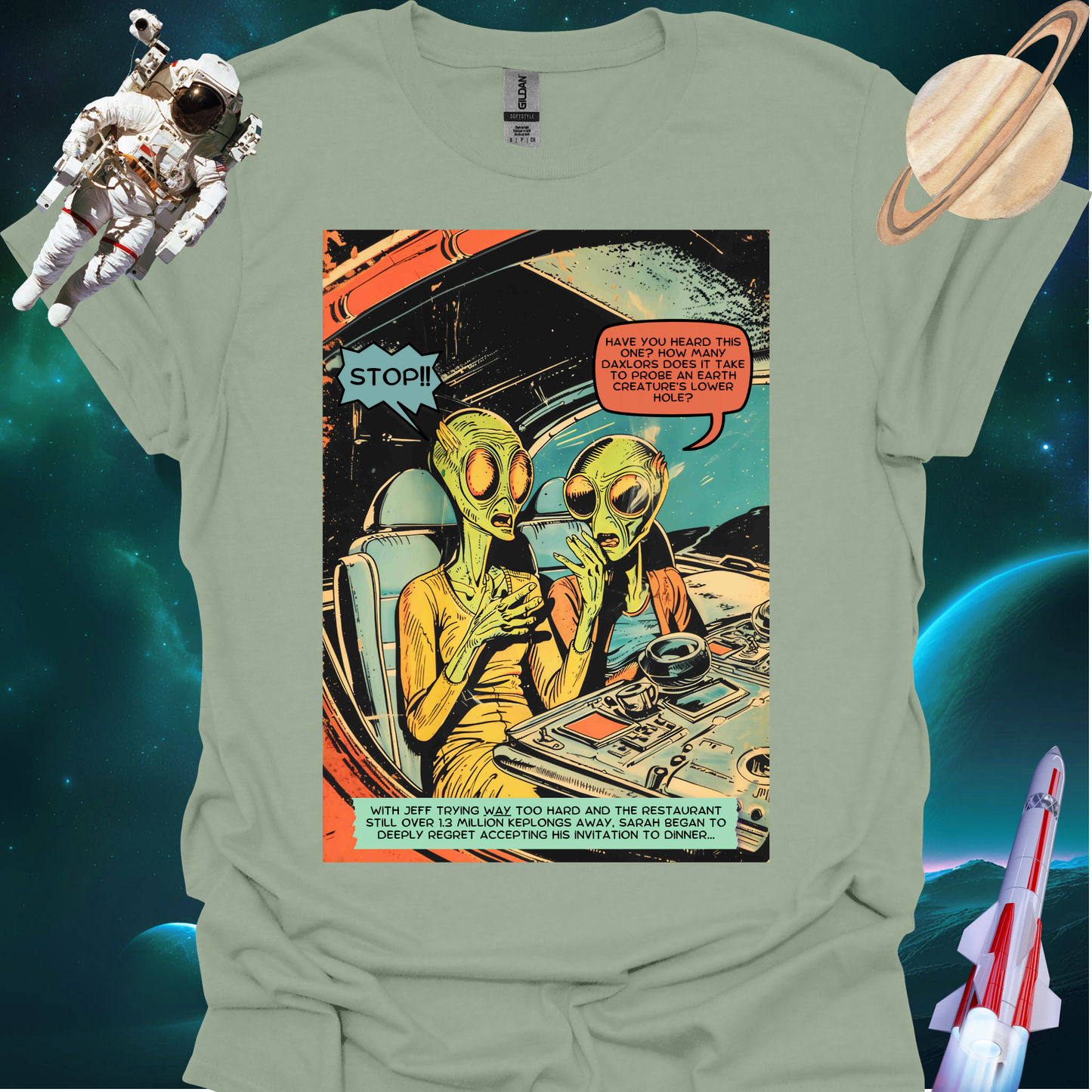 Astro Blasto Comic #4 - Space Art T Shirt