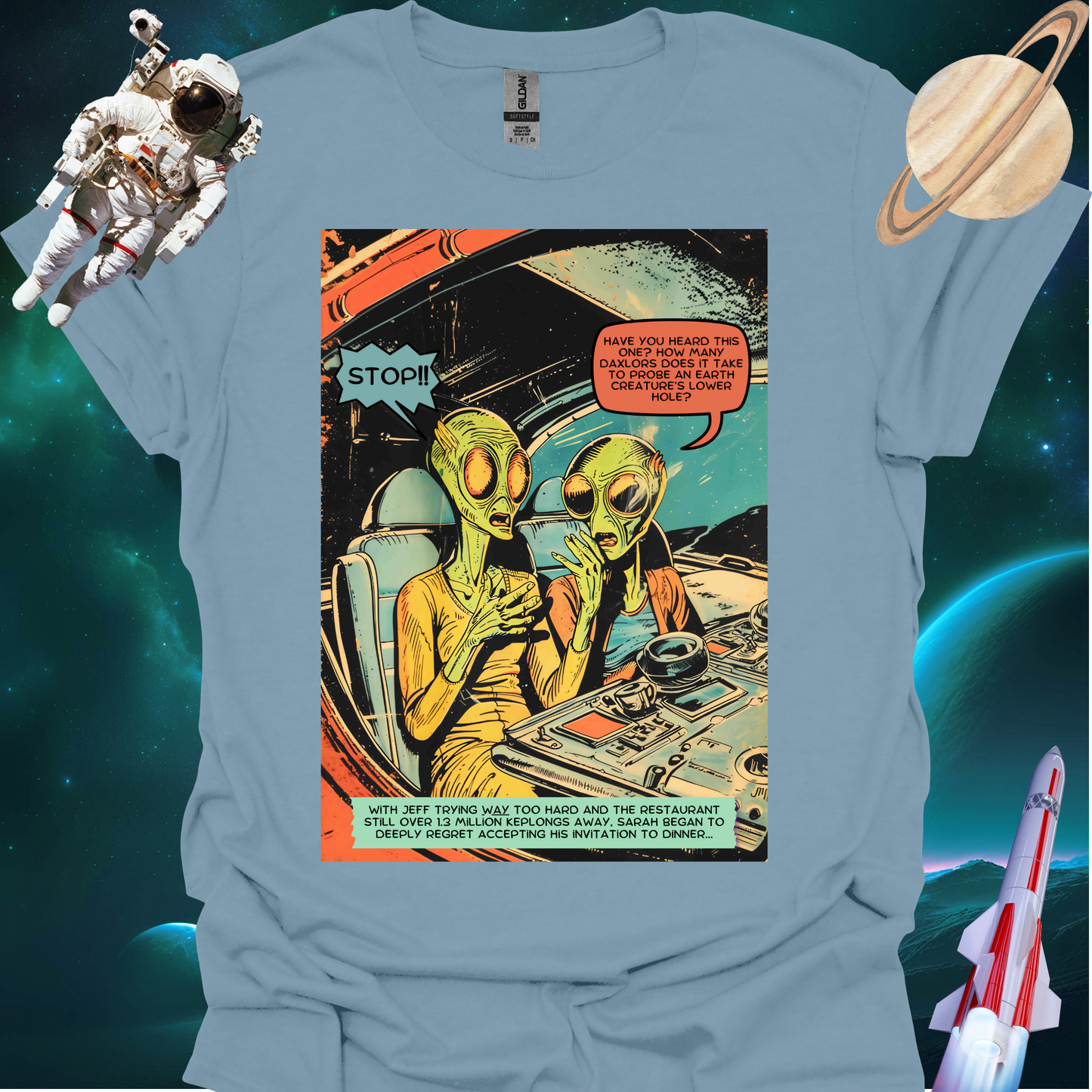 Astro Blasto Comic #4 - Space Art T Shirt