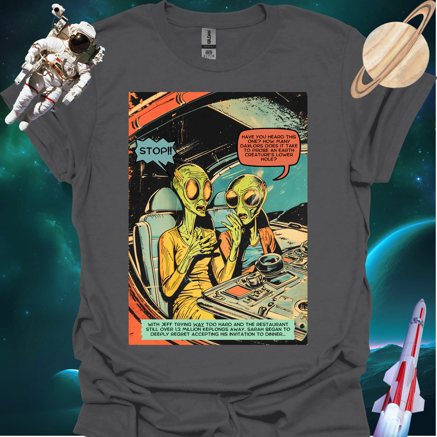 Astro Blasto Comic #4 - Space Art T Shirt