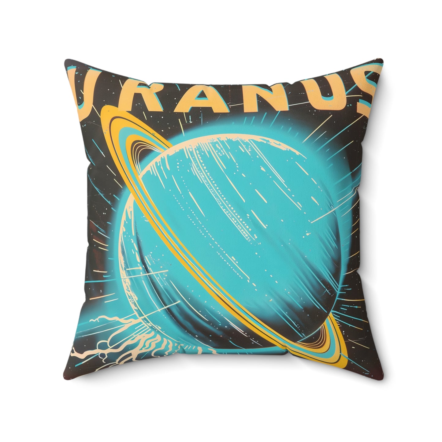 Planets Uranus/Earth Faux Suede Pillow #10