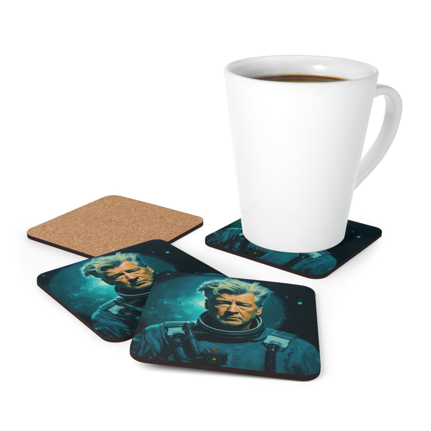 Cork Back Coaster-naut #6 (Set of 4)