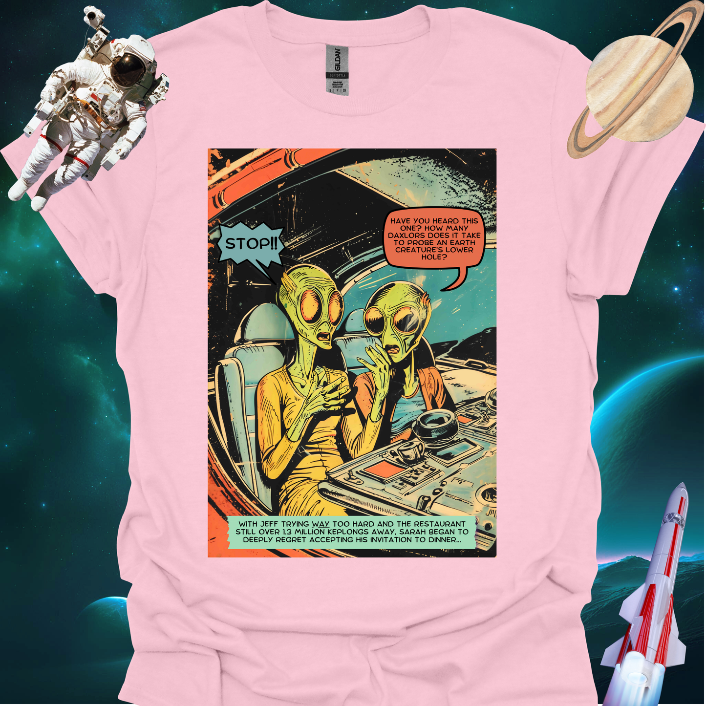 Astro Blasto Comic #4 - Space Art T Shirt