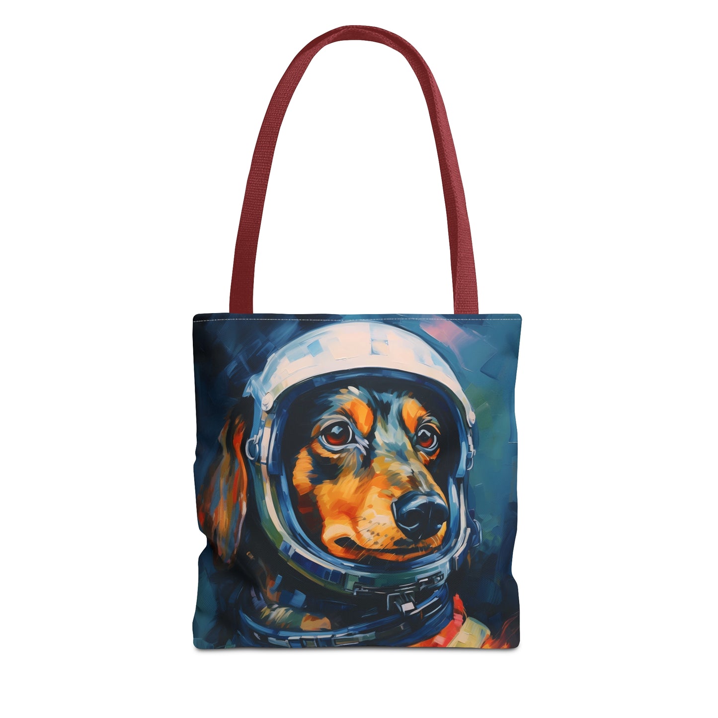 space art dachshund tote bag