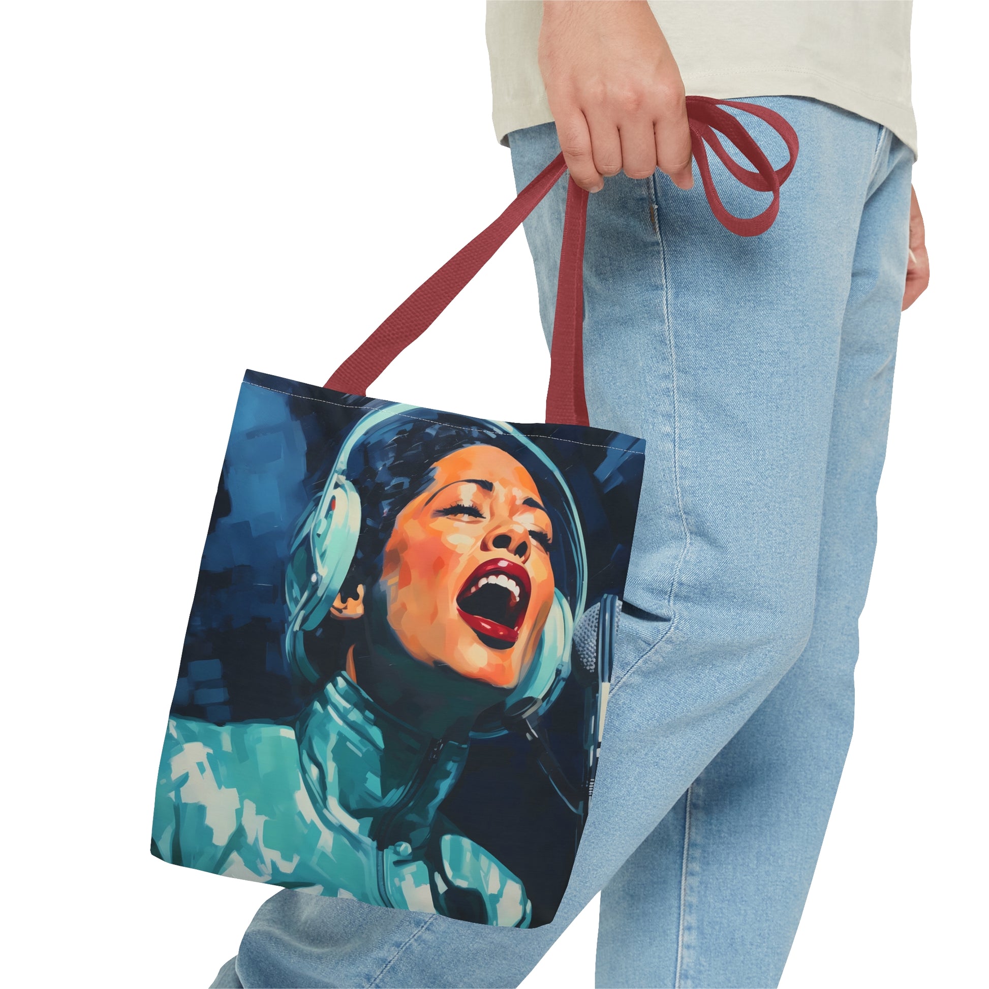 space art billie holiday tote bag