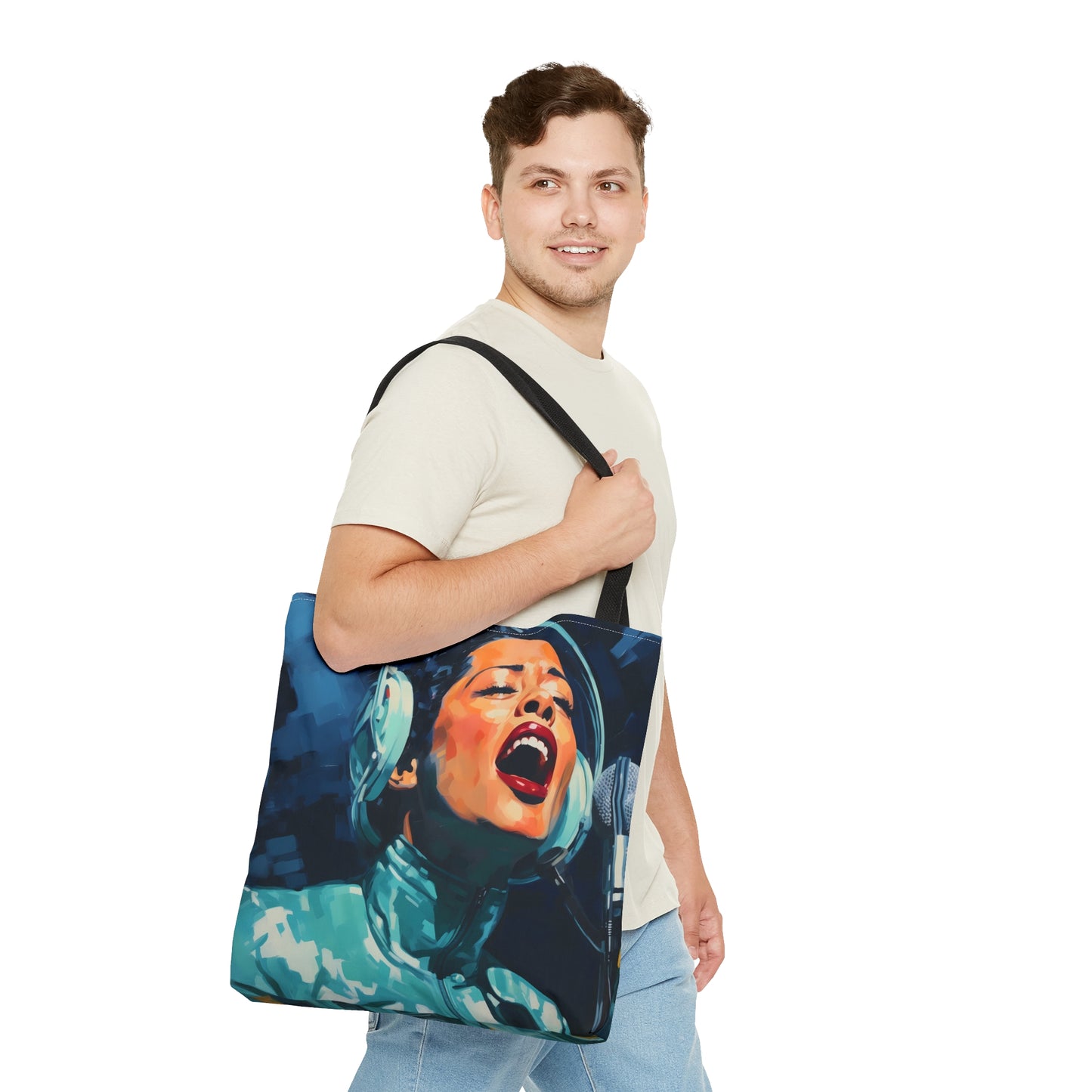 space art billie holiday tote bag