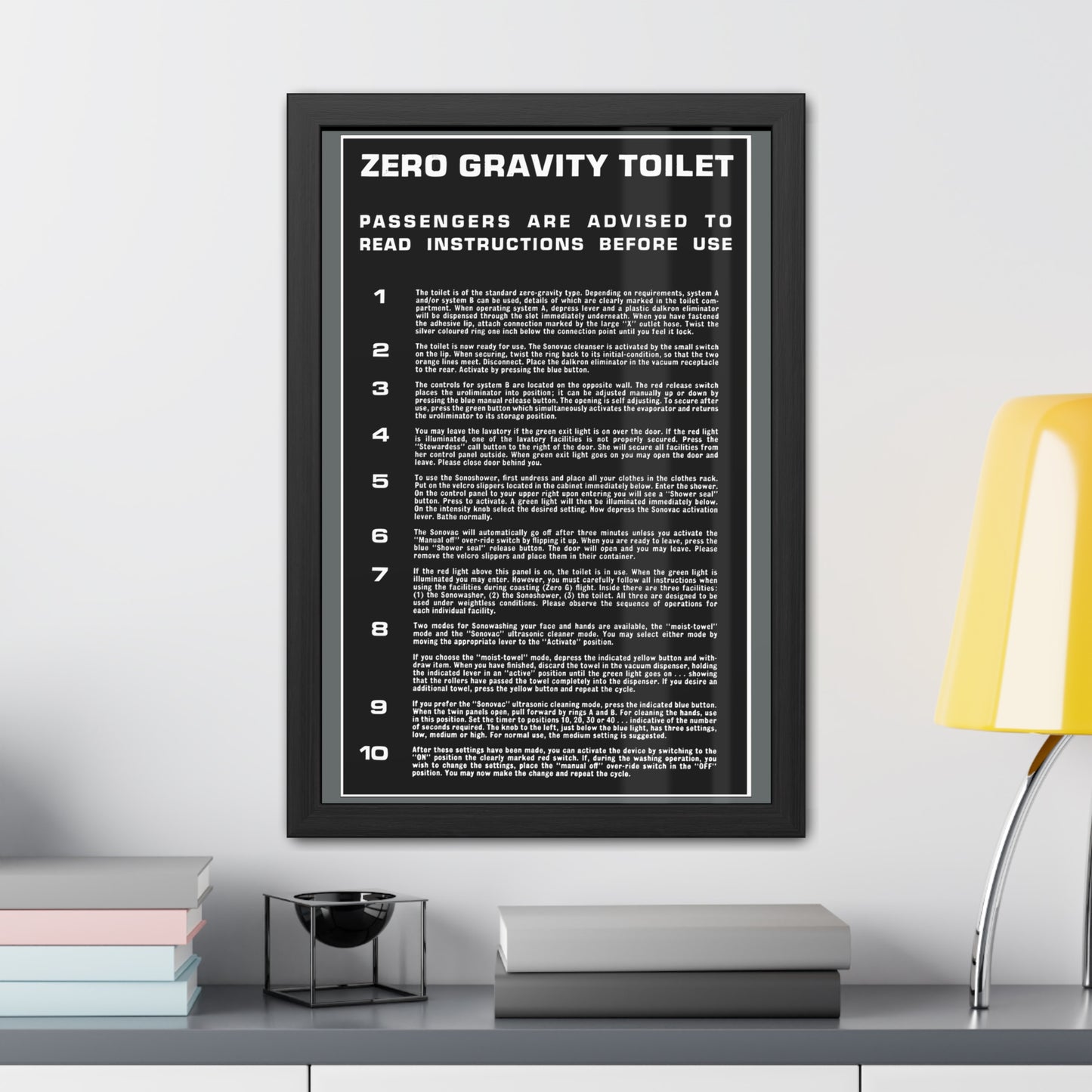 Zero Gravity Toilet - Black/Grey