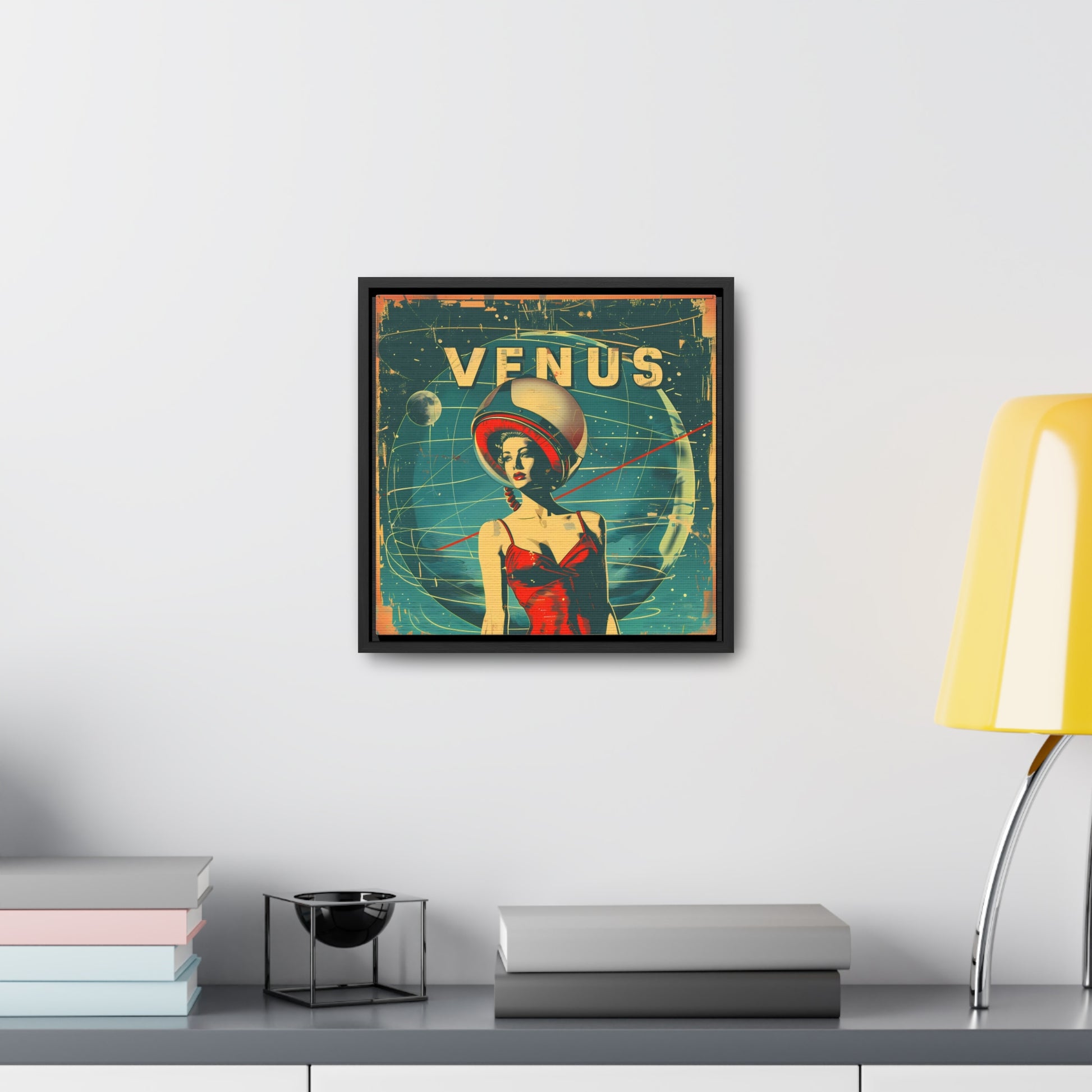 planet venus space art framed portrait print
