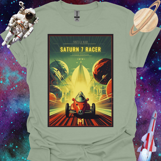 Saturn 7 Racer - Space Art Transport T Shirt