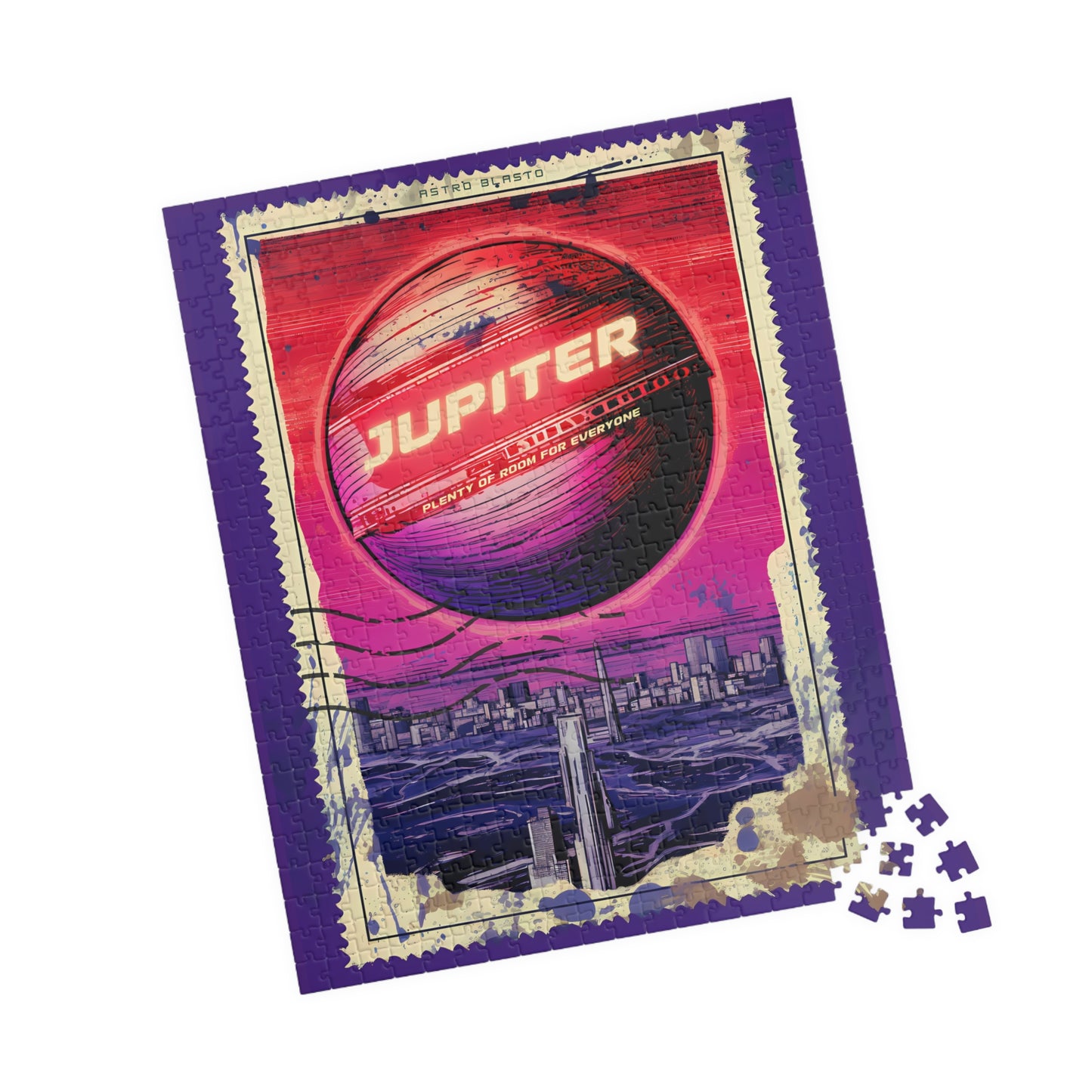 Postage Stamp Puzzle - Jupiter (1014, 520, or 252 pcs)