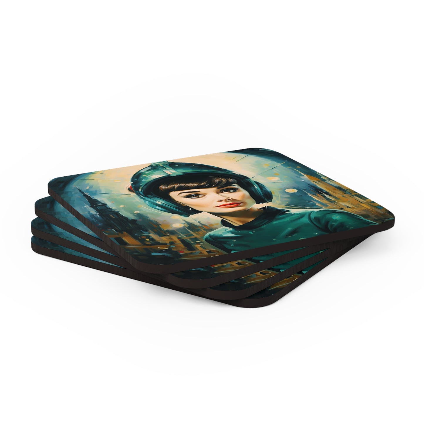 Cork Back Coaster-naut #11 (Set of 4)