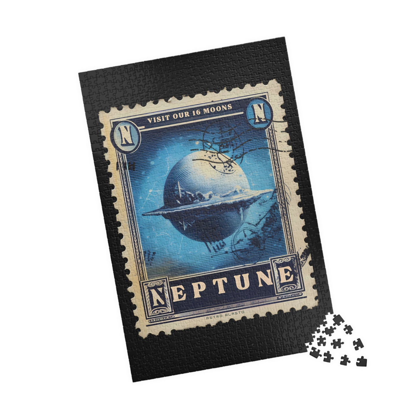 Postage Stamp Puzzle - Neptune (1014, 520, or 252 pcs)