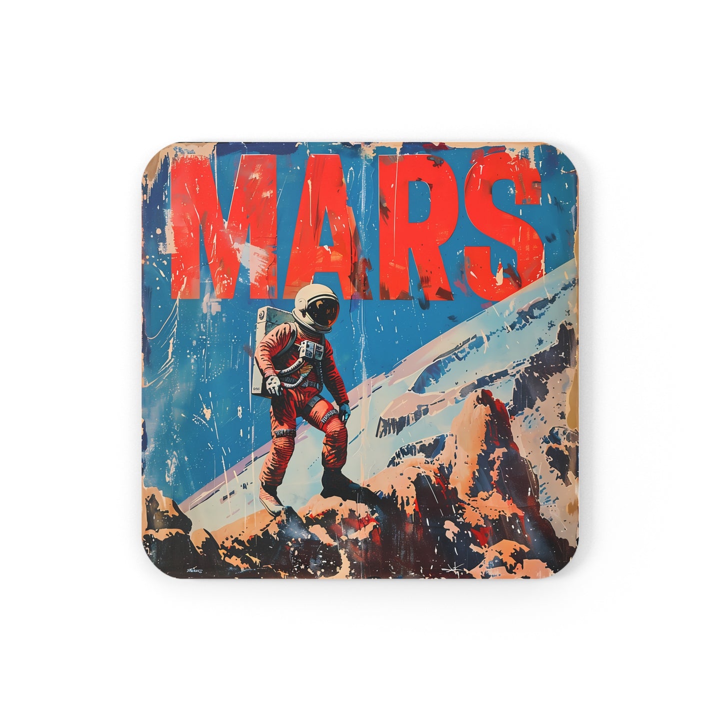 Cork Back Mars Coasters (Set of 4)