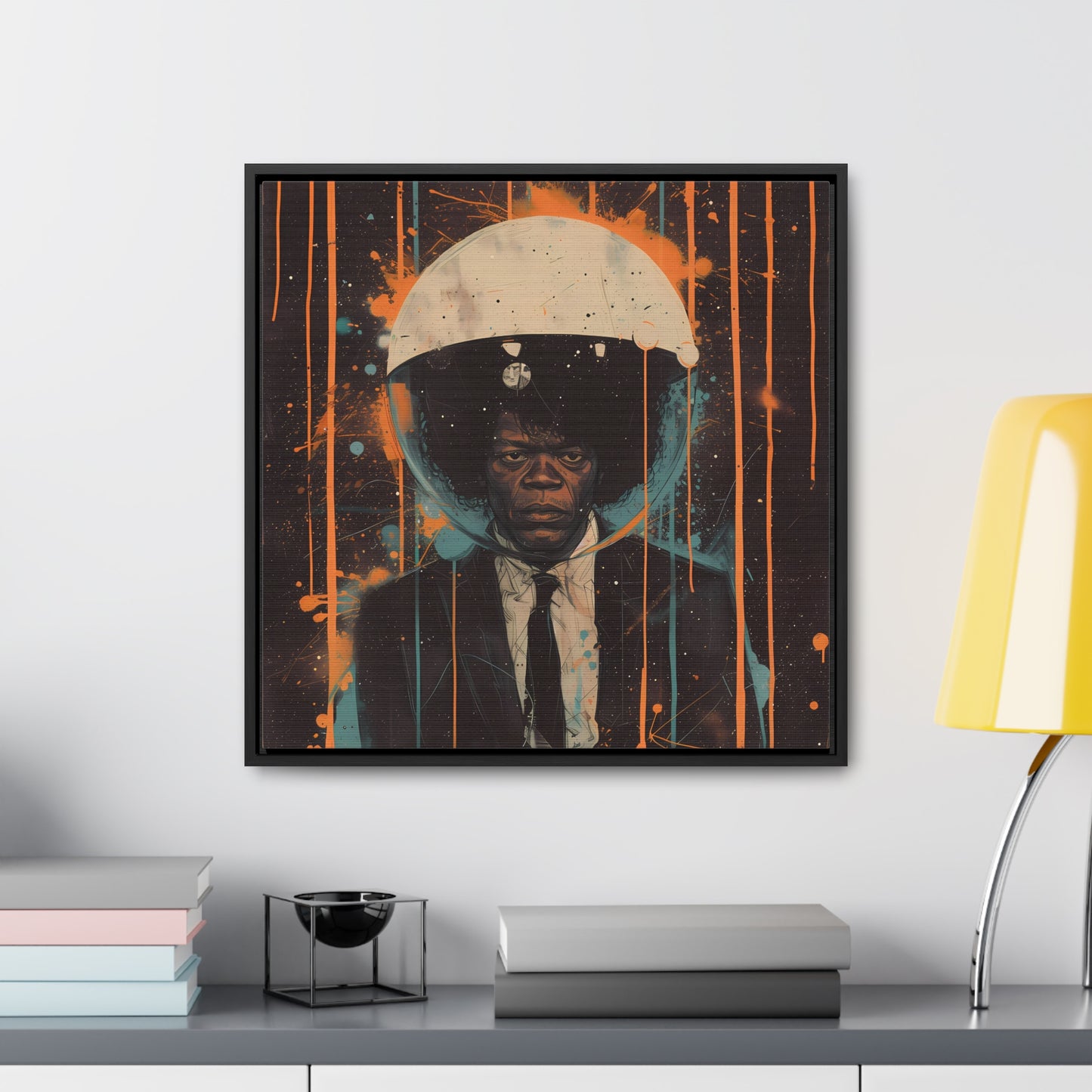 space art framed portrait print samuel jackson